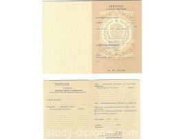 Аттестат 10 (11) классдо 1994 года